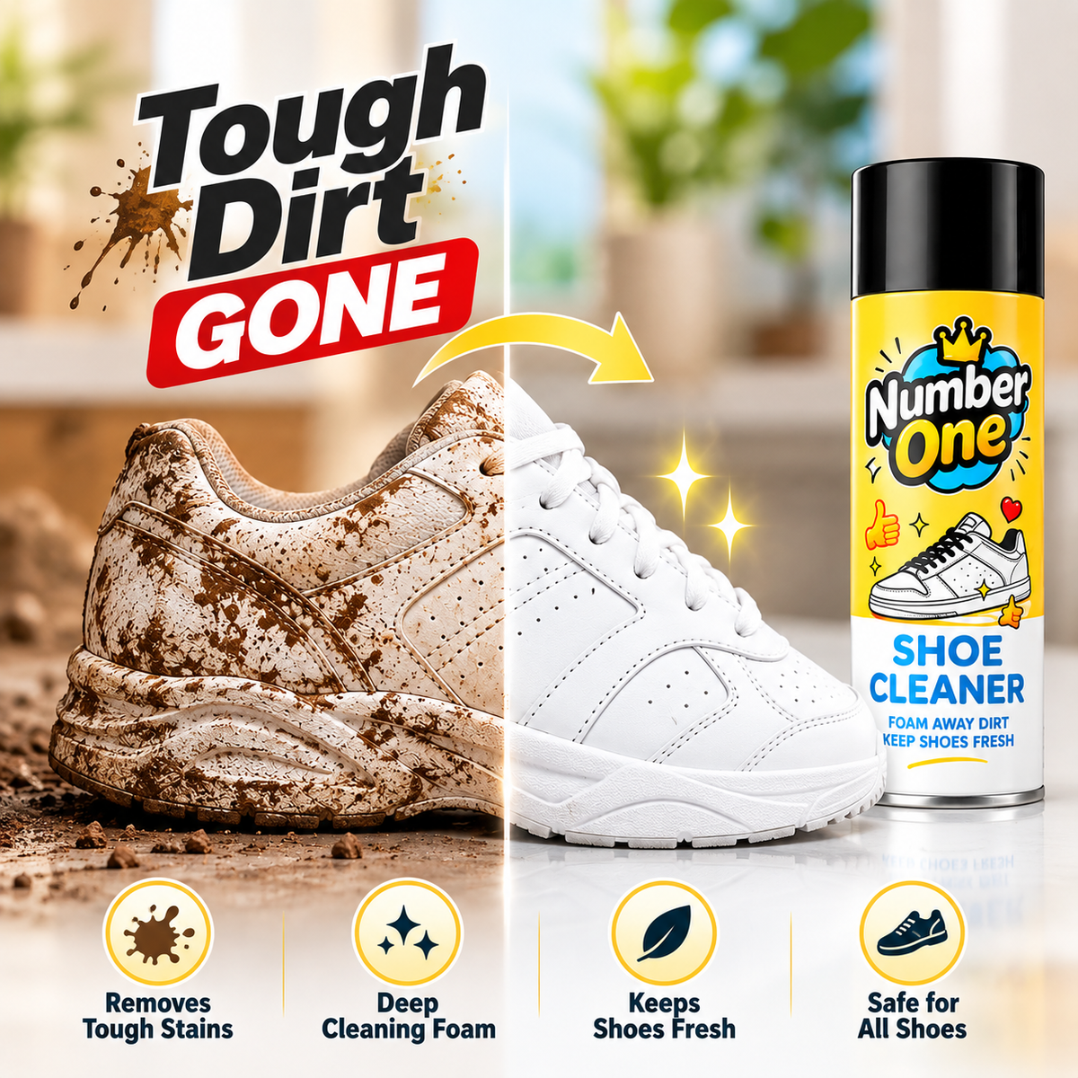 Foam-Based Footwear Cleaner