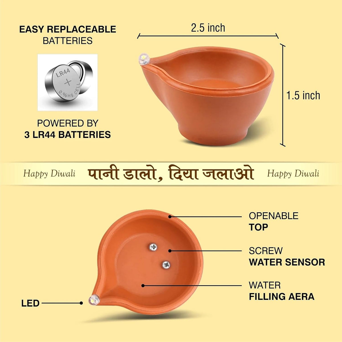 Water Sensor Electric Diya