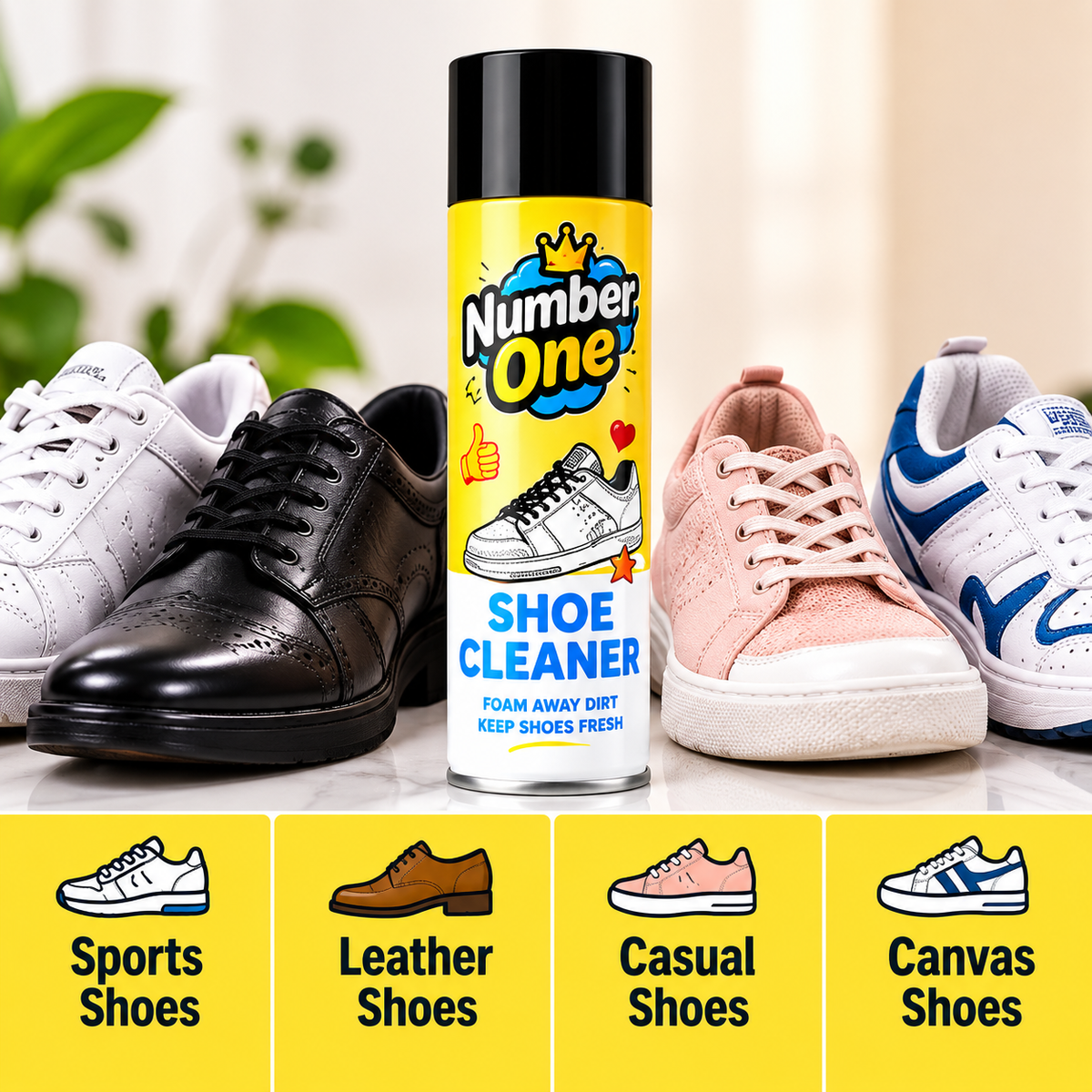 Foam-Based Footwear Cleaner
