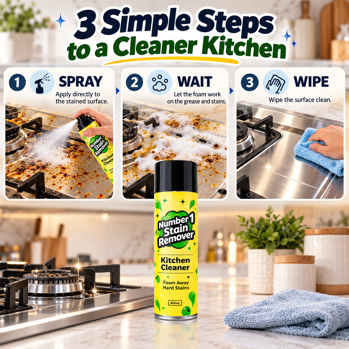 Heavy-Duty Kitchen Stain Remover