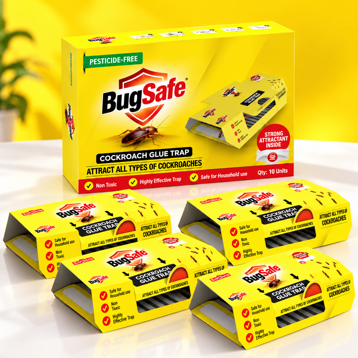 Cockroach Trap Sachets Non-Toxic Roach Bait for Kitchen