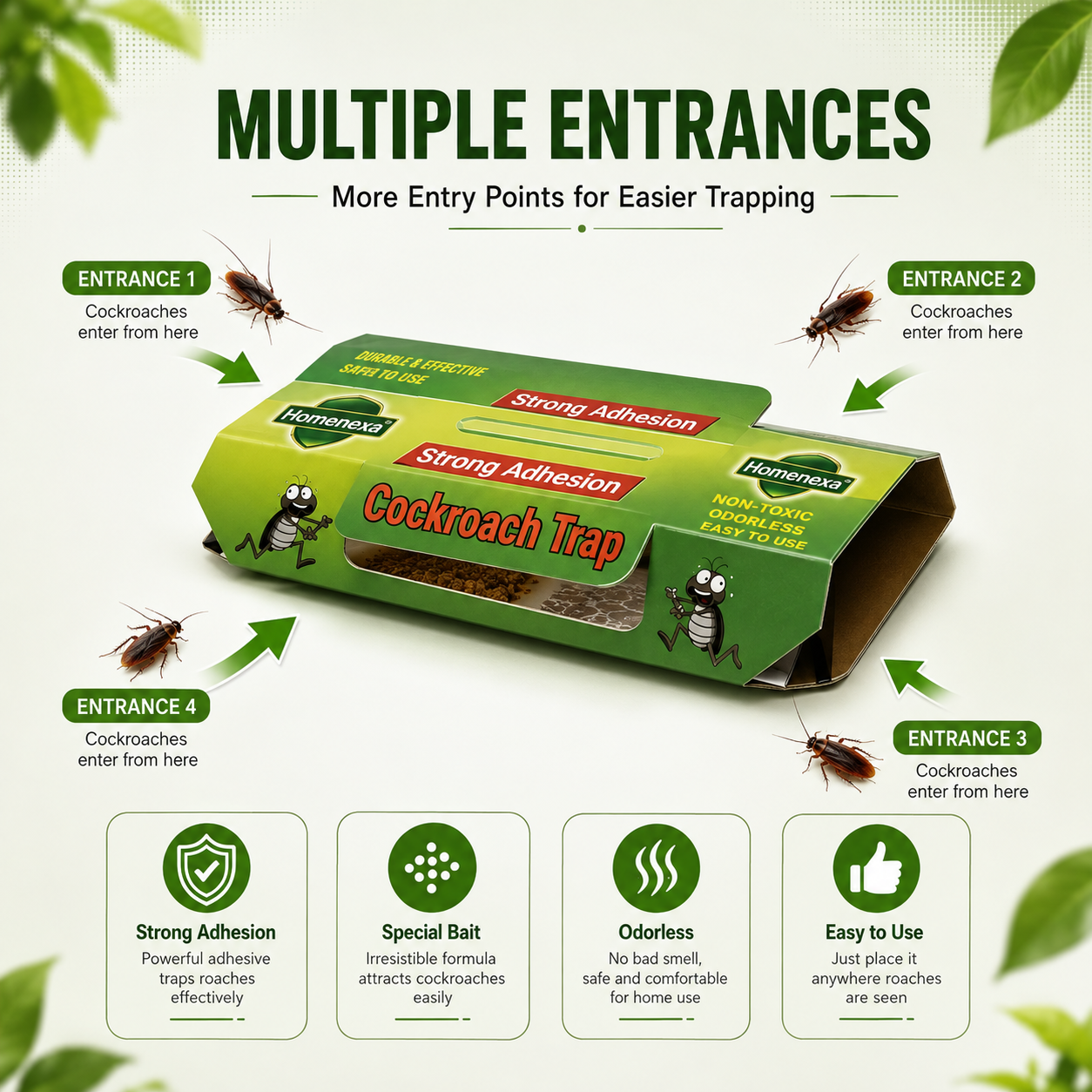 Cockroach killer trap chemical free