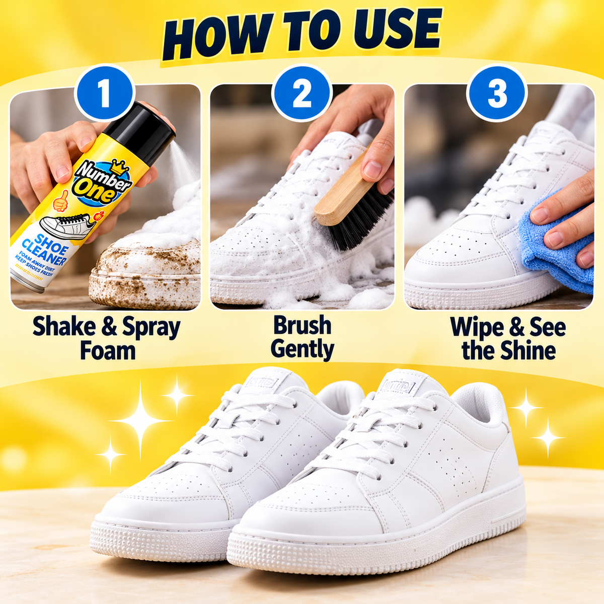 Foam-Based Footwear Cleaner