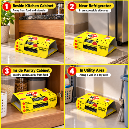 Cockroach Trap Sachets Non-Toxic Roach Bait for Kitchen