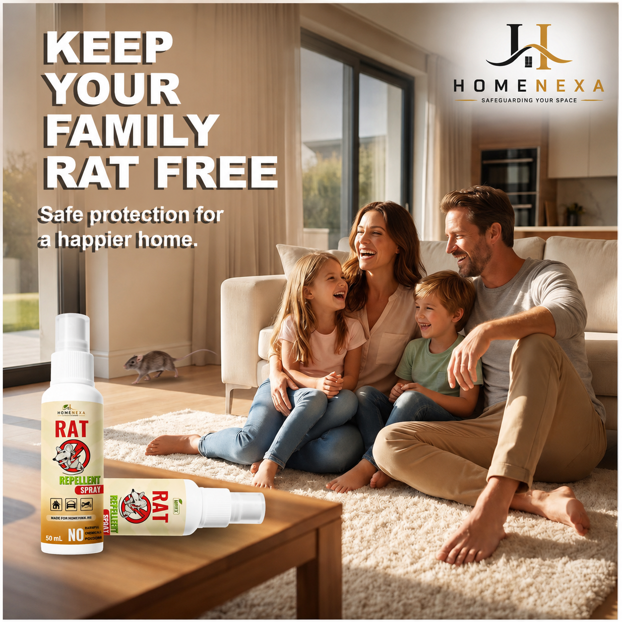 Rat Repellent Spray – Safe, Effective, and Eco-friendly ,