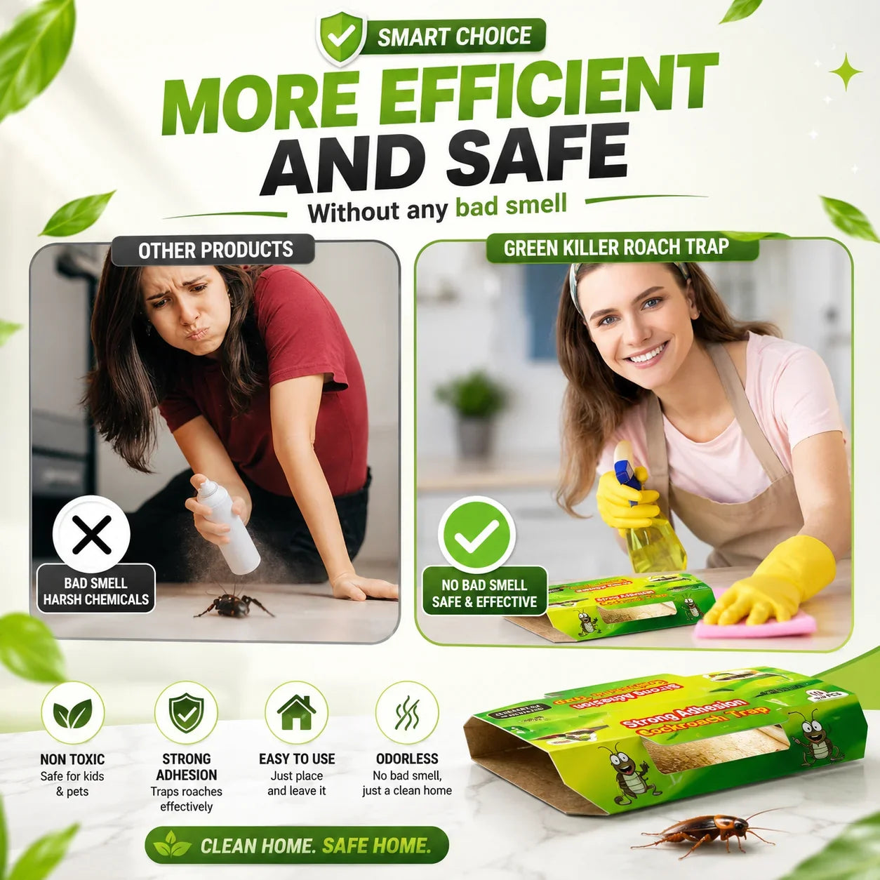 Cockroach killer trap chemical free