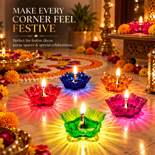 Festive Reflection 3D Diya