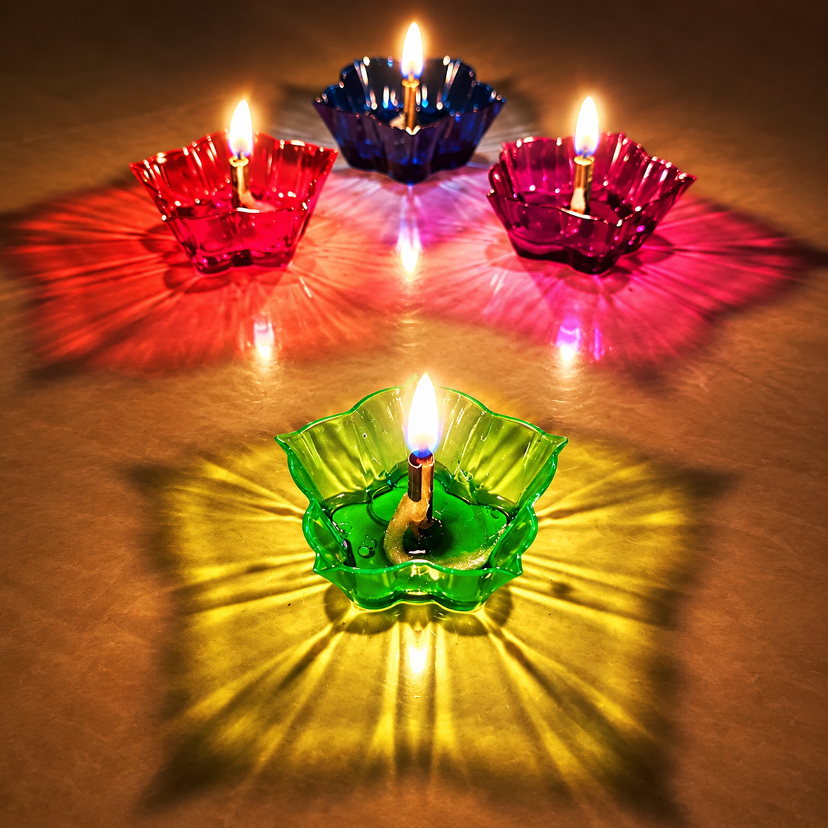 Festive Reflection 3D Diya
