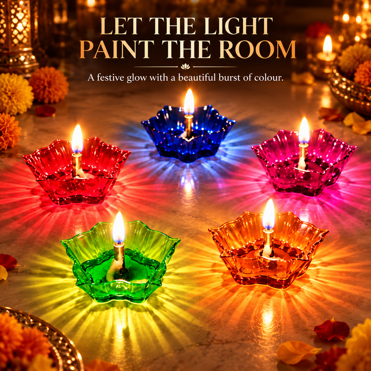 Festive Reflection 3D Diya